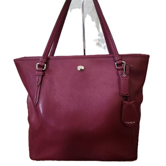 Euc Coach City Zip Top Leather Shoulder Bag Purse - Picture 1 of 14